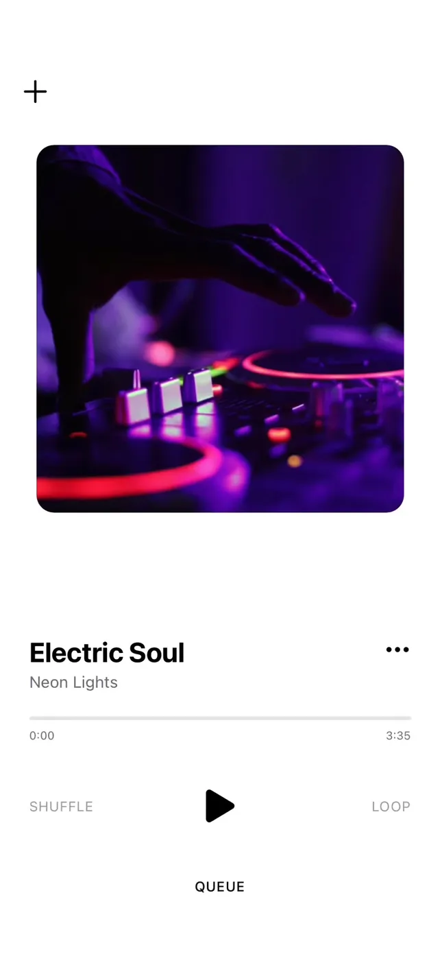 Swipeable music player frontend for snds.fun