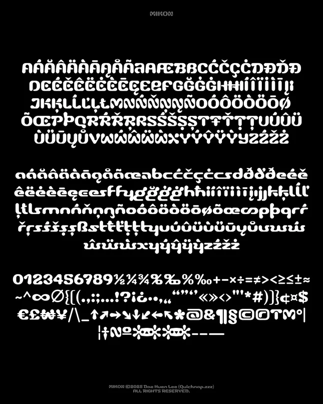 Typeface design – 'Mikon'