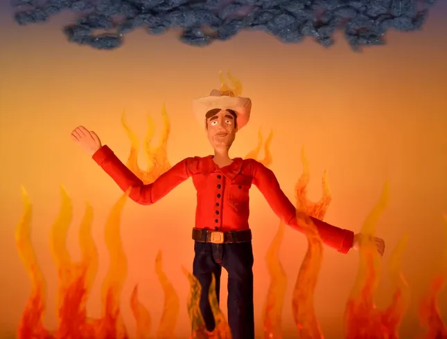 Big Tex On Fire