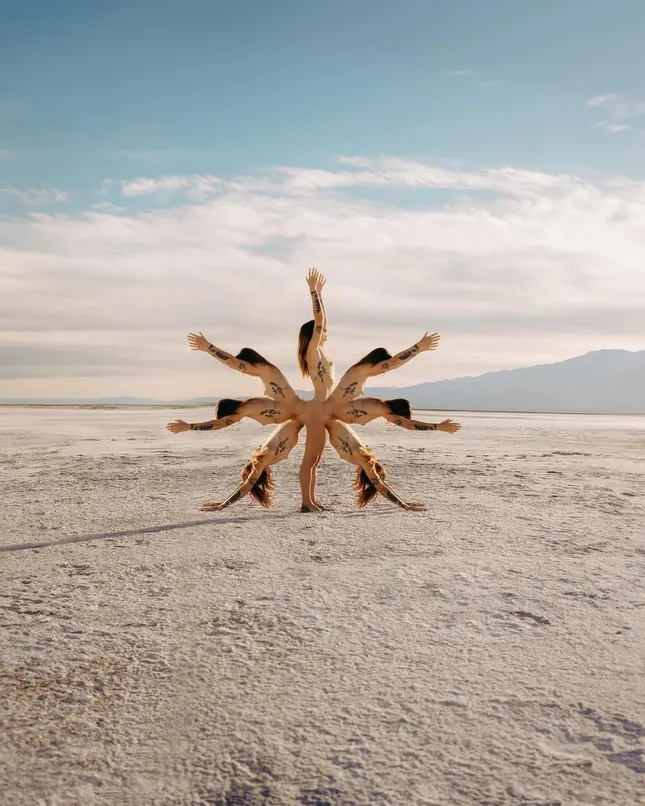 Court on salt flat
