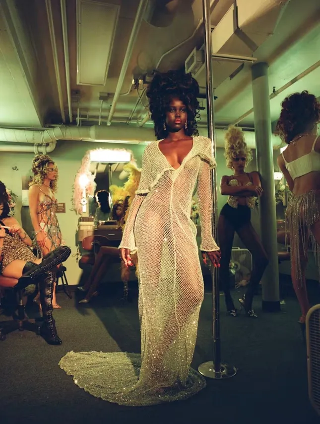 Adut Akech for W magazine shot by Nadia Lee Cohen