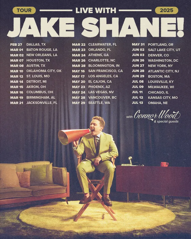 Live with Jake Shane Tour Flyer