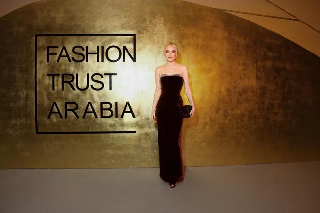 Lindsay Lohan  for Fashion Trust Arabia red carpet