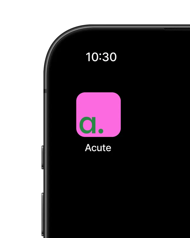 Acute app motion / brand identity & ux/ui design