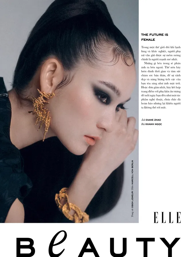 Elle Vietnam beauty cover with Mona Matsuoka