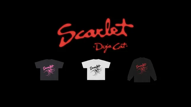 Type for Doja Cat 'Scarlet' Album Merch