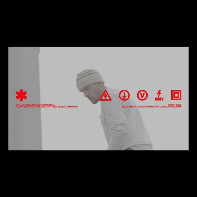 RED SEAL snowboard film title card design