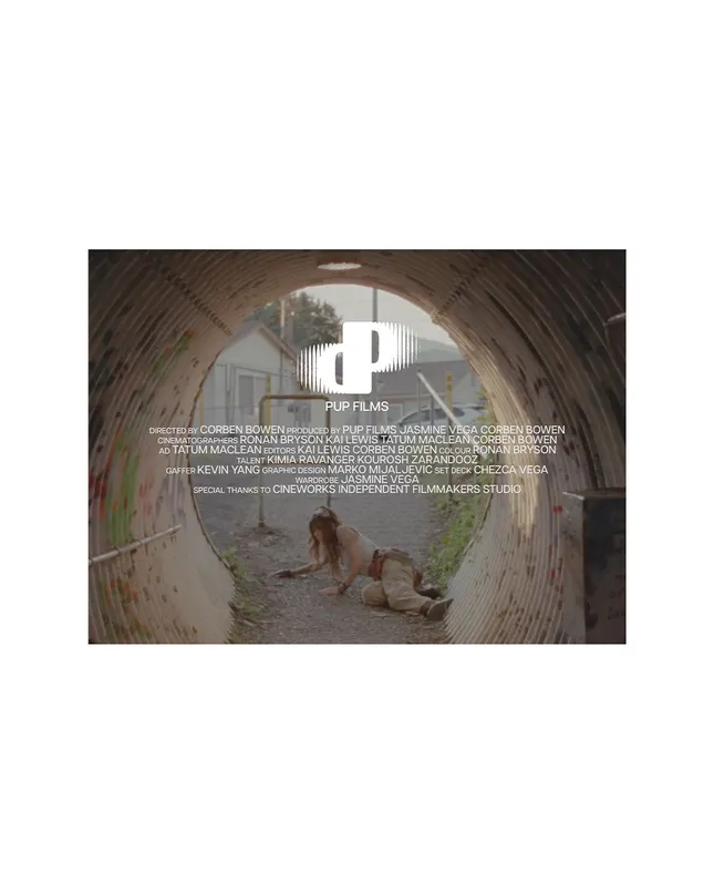 Graphic design credits for Aemia music video 2025