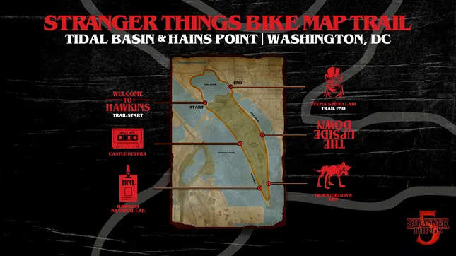 Bike Maps for Stranger Things x Netflix Bike Club Activation
