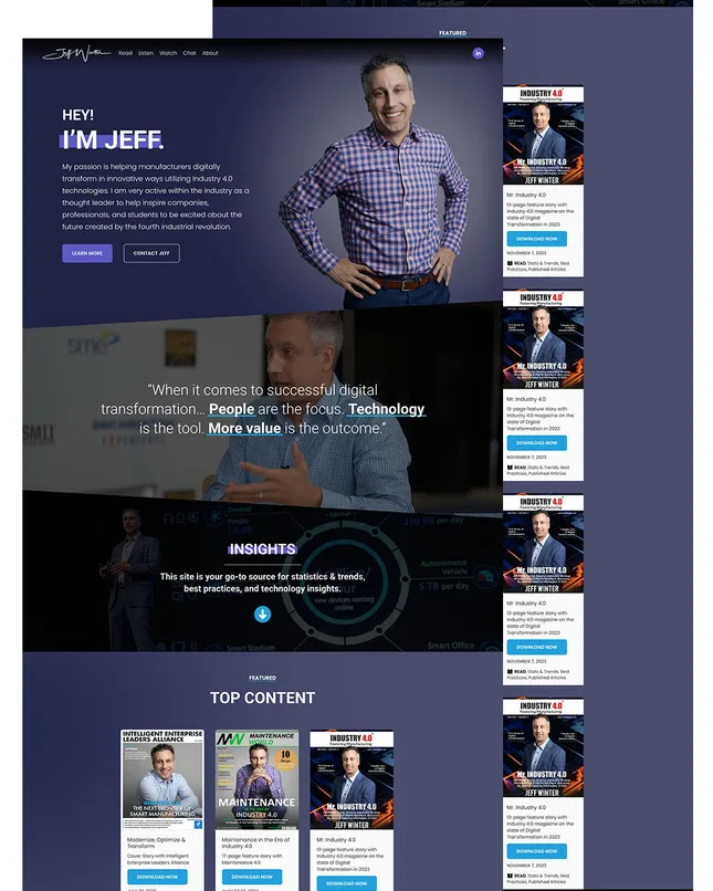 Jeff Winter Insights Squarespace Website