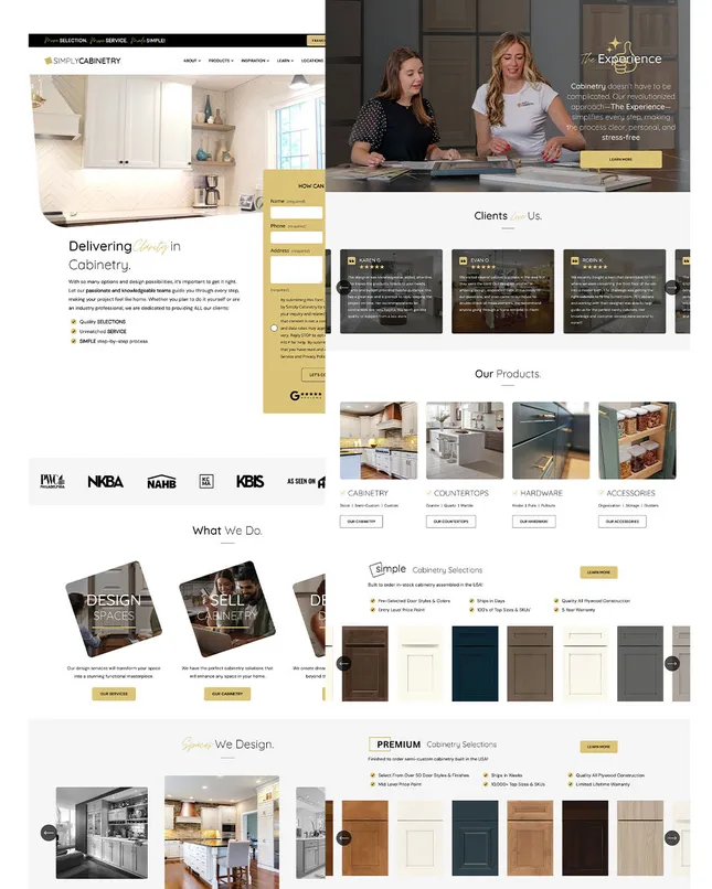 Simple Cabinetry Squarespace Website