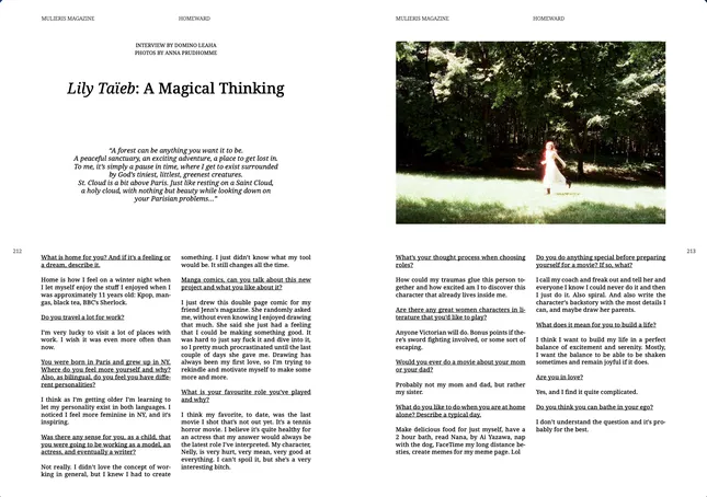 A magical thinking interview with Lily Taieb
