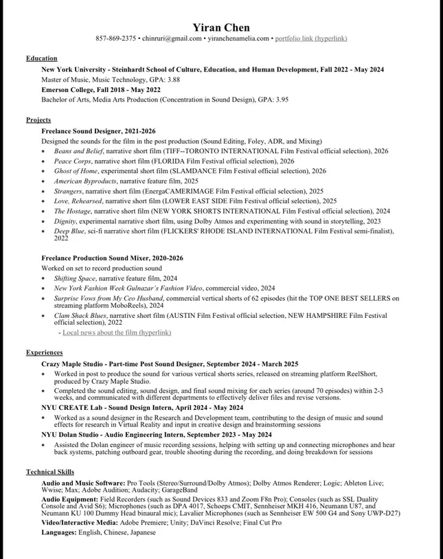 My Resume