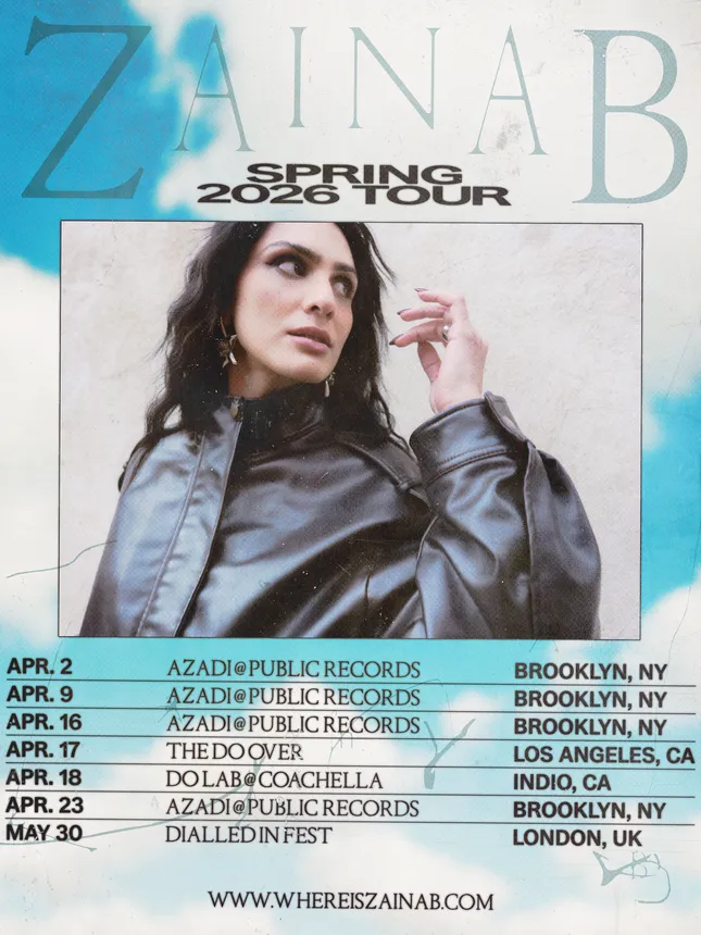 Tour Flyer for ZAINAB