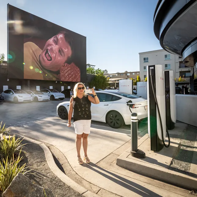 Tesla Diner Protest