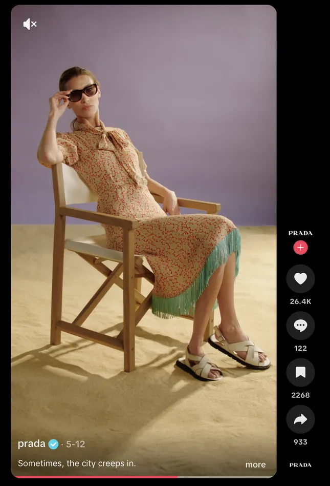 Prada x Bella Hadid - Social content