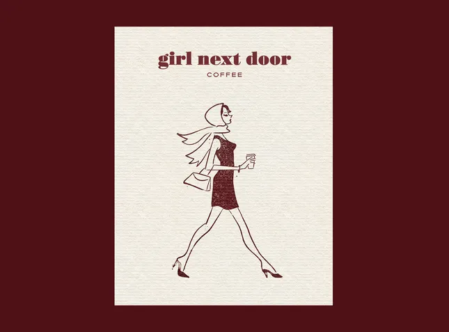 Branding + Illustration - Girl Next Door Coffee