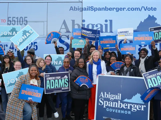 “Virginia Votes Bus Tour”  Bus Wrap for Governor Abigail Spanberger, of Virginia