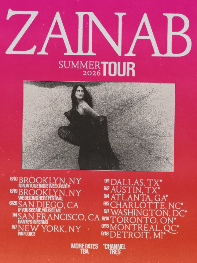 Summer Tour Flyer for ZAINAB