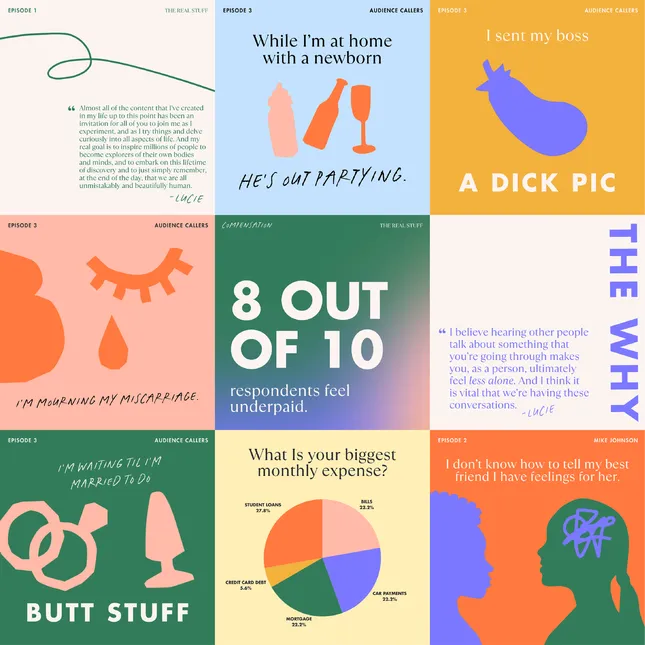 The Real Stuff Podcast Branding
