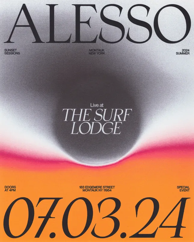 Alesso at Surf Lodge Flyer Designs