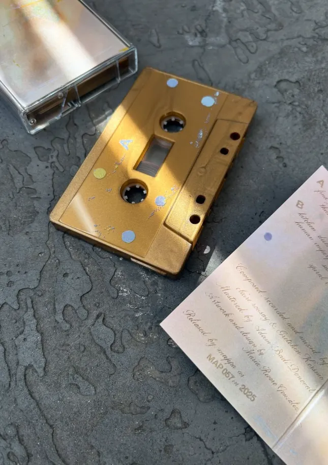 Cassette design for claire rousay x Gretchen Korsmo