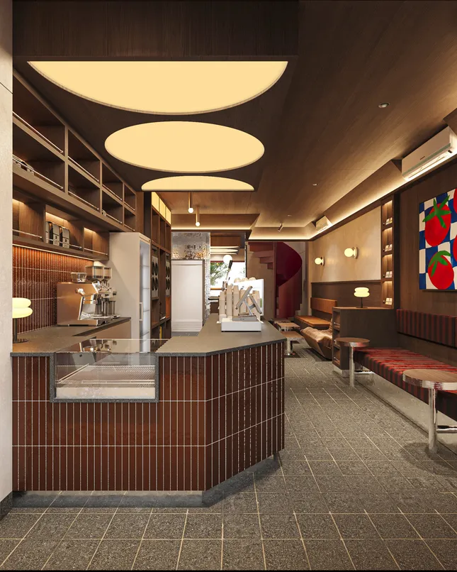 Breathe Mid Century Coffeeshop