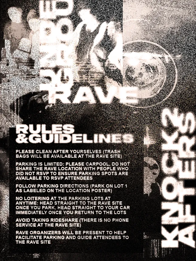 KNOCK2 AFTERS RULES & GUIDELINES POSTER