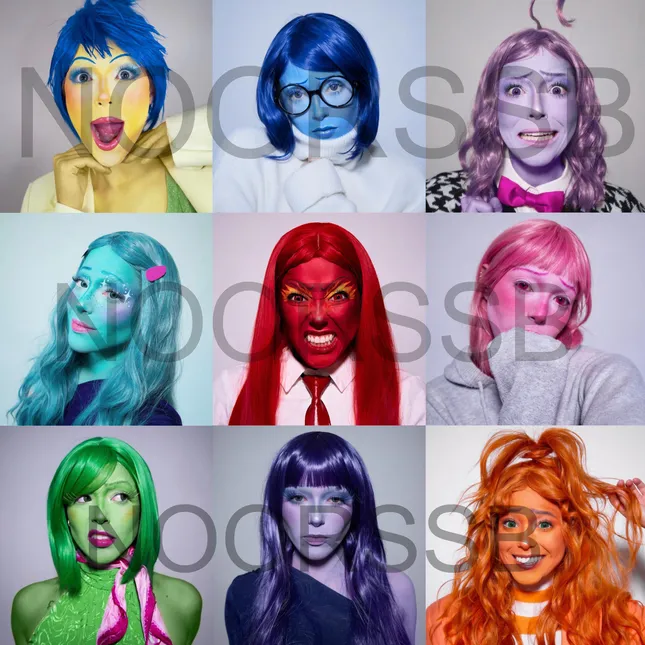 Inside Out Character Makeup Transformations