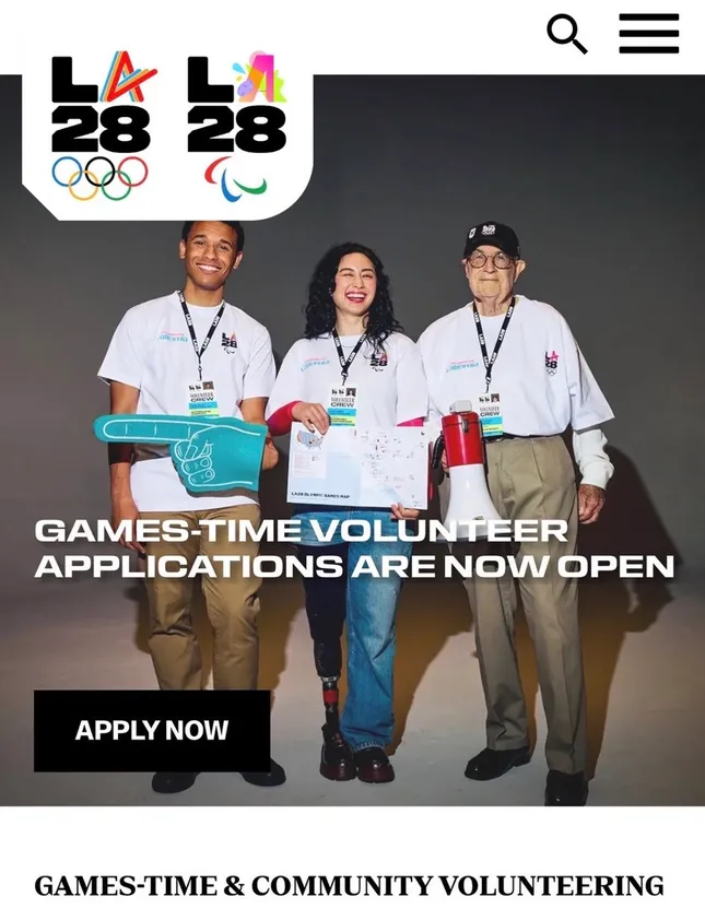 Los Ángeles 2028 Olympic & Paralympic - Volunteer Program Presented by Delta Air Lines