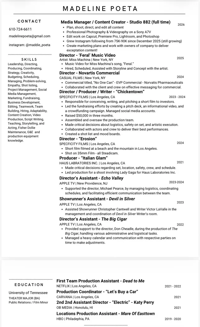 My resume!