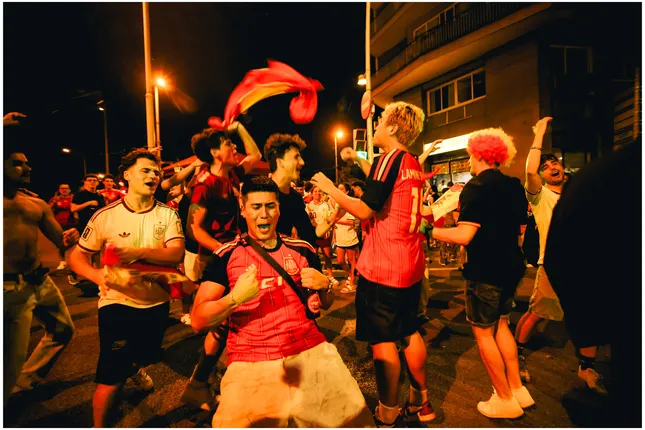 BARCELONA SPAIN WORLD CUP CITY REACTION to semi finals