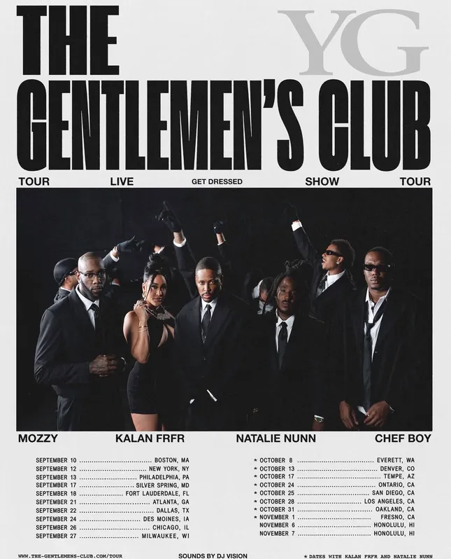 TOUR POSTER - YG GENTLEMAN’S CLUB