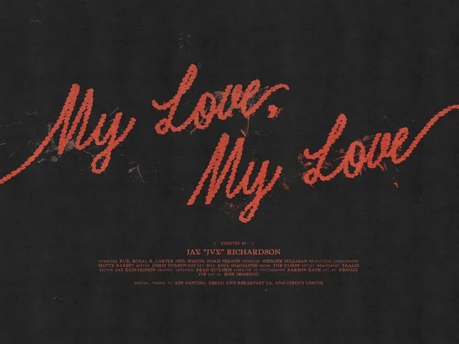 MY LOVE, MY LOVE titlecard design for KUR