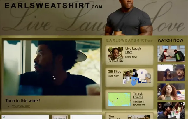Earl Sweatshirt, Website Design (2025)