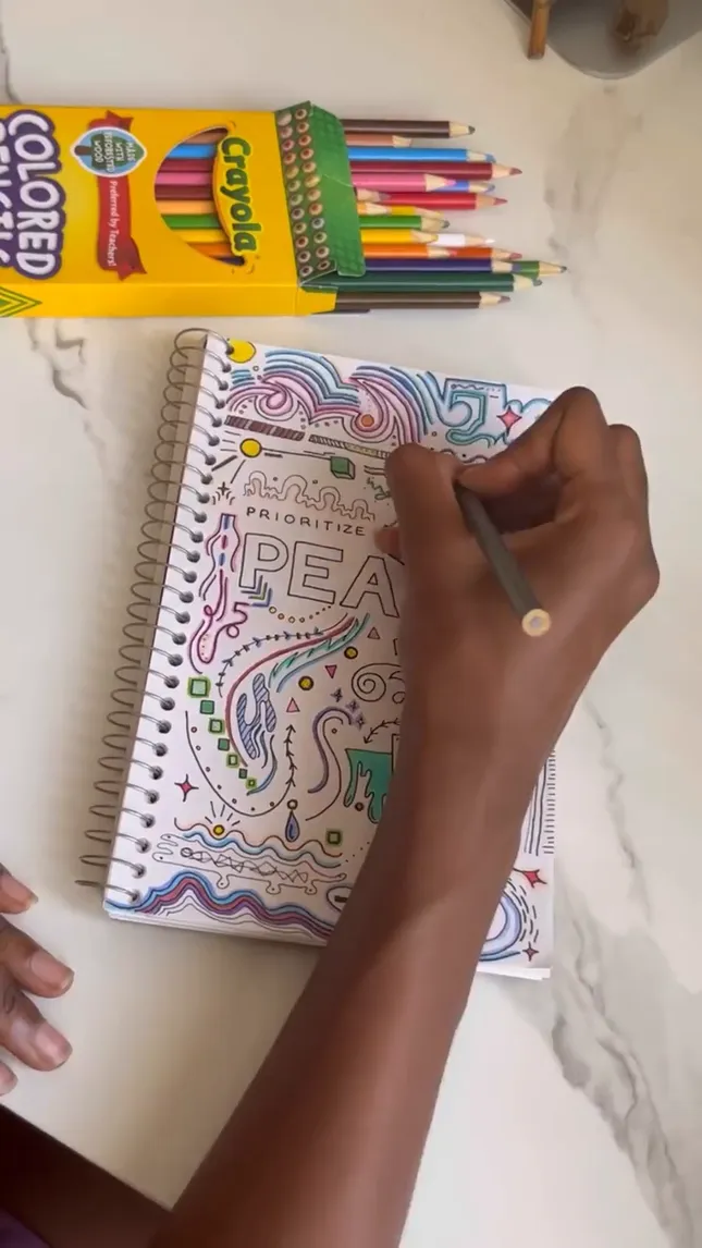 "Prioritize Your Peace" Lettering + Illustration