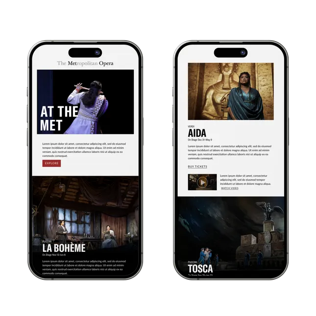 Met Opera Email Segment Design