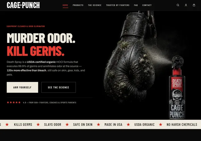 Cage Punch | Ecommerce Website