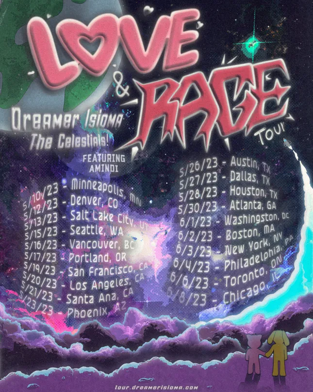 Tour Flyers Designed For Dreamer Isioma
