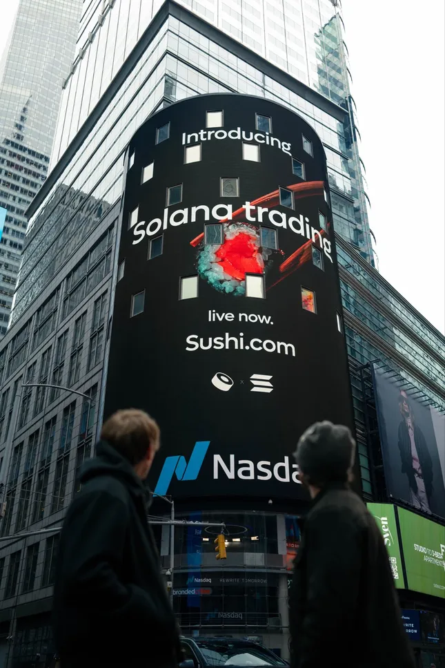 Sushi x Solana: Nasdaq Billboard
