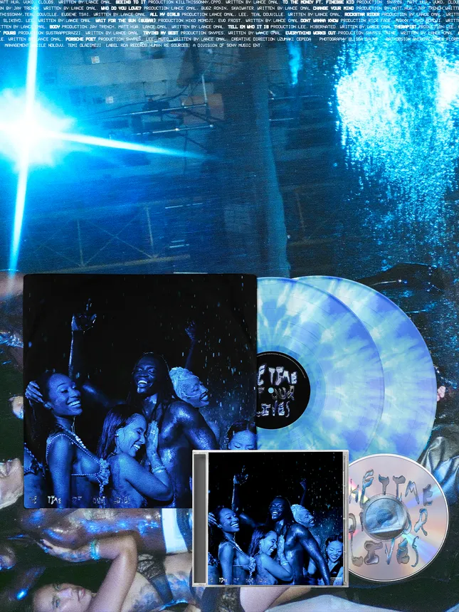“The Time of Our Lives” Vinyl, CD and Cassette Packaging for Lancey.