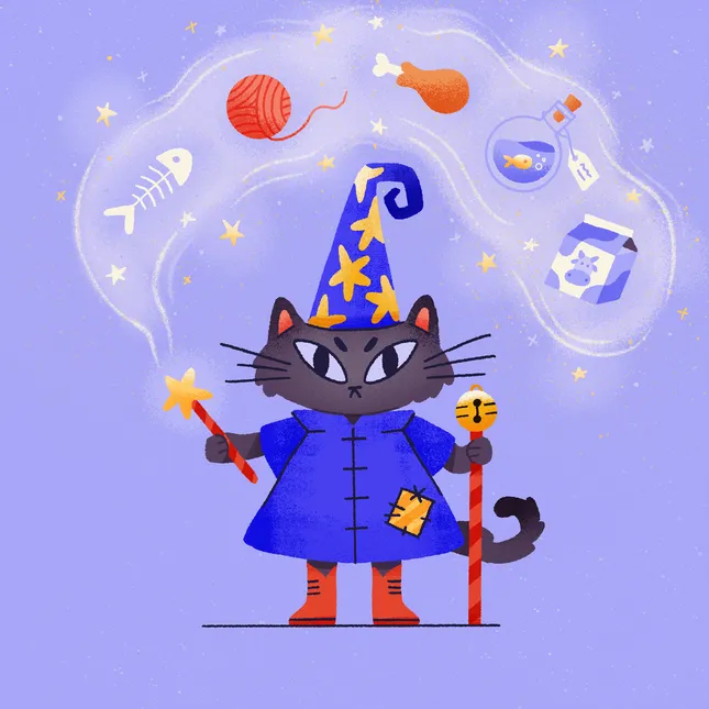 Magic Cat Illustration