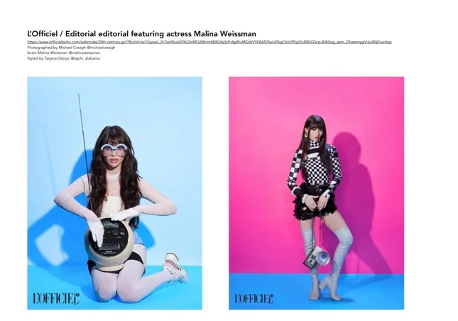 L’Officiel with Malina Pauli Weissman