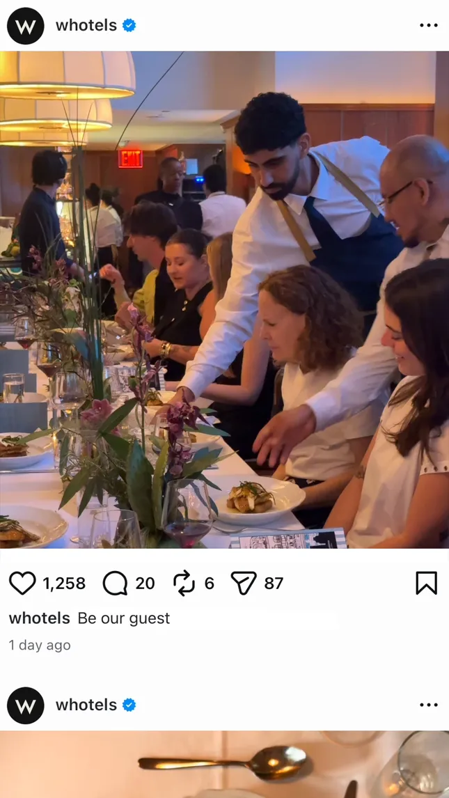 Taste of W Hotel Social Ads
