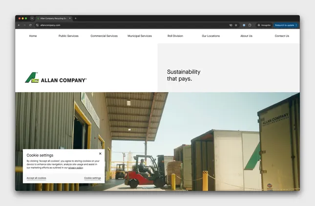 Allan Company Website Build & Photography
