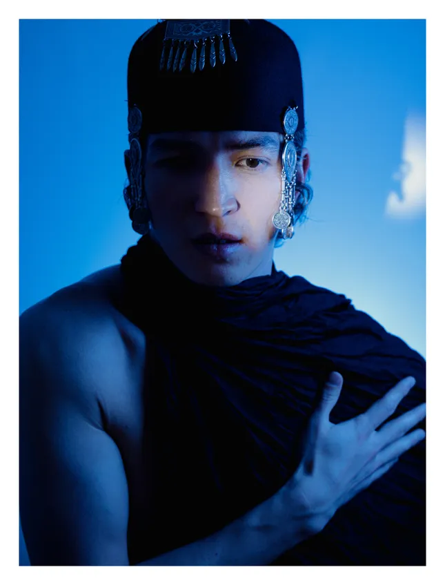 Nomad man inspired by Central Asian culture