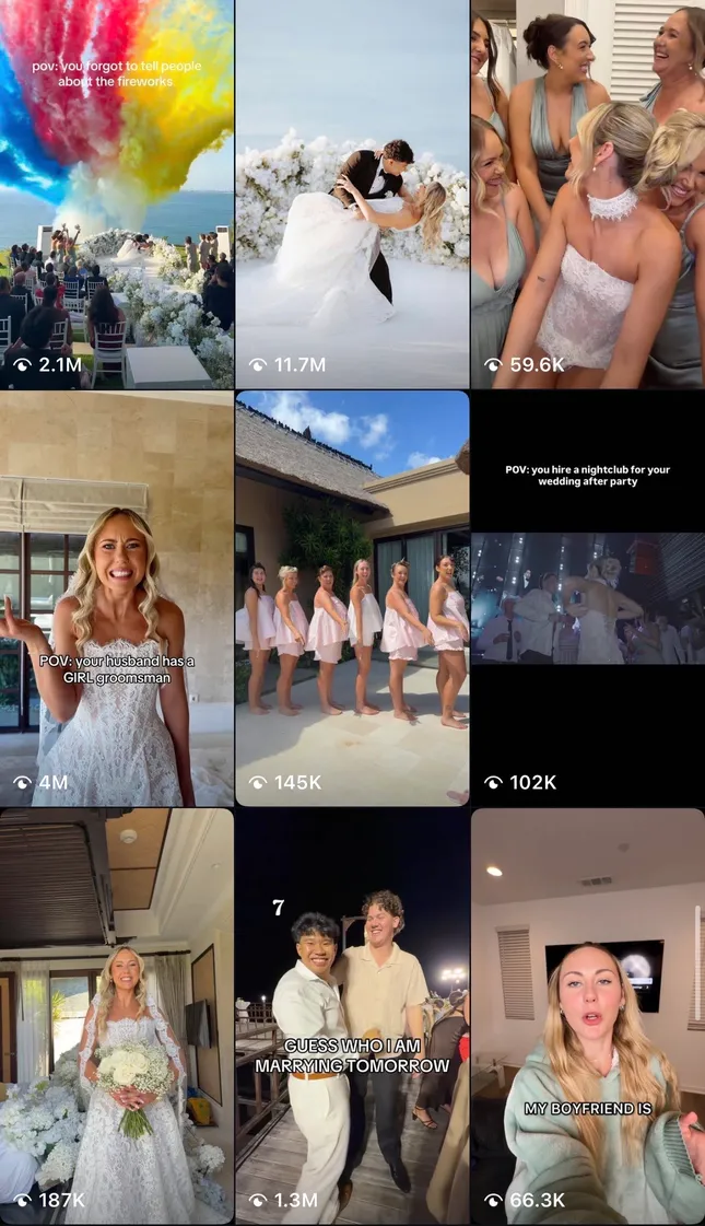 Kayla Rose Wedding Content Creation