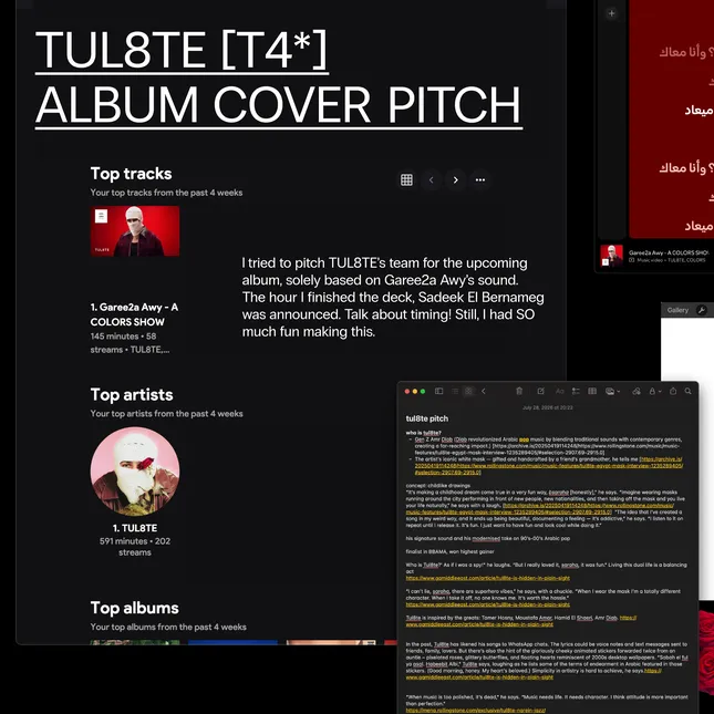 TUL8TE T4* Album Cover Pitch (2026)