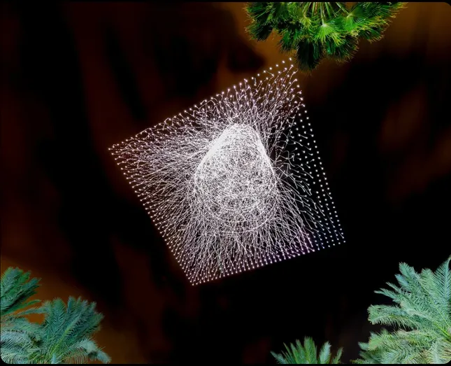Aether - Performative sculpture for Noor Riyadh Festival
