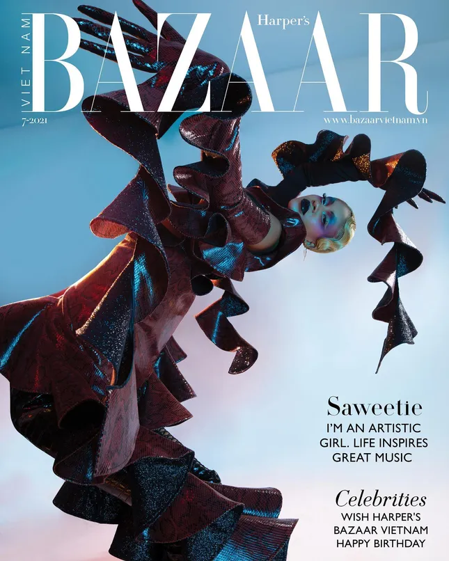 Makeup on saweetie for Bazaar